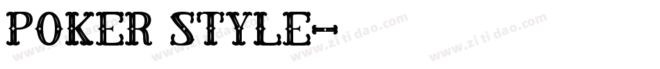 poker style字体转换